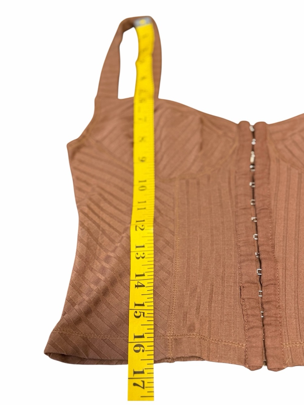 Free People Taupe Serenity Corset Cami Size M - Picture 8 of 9